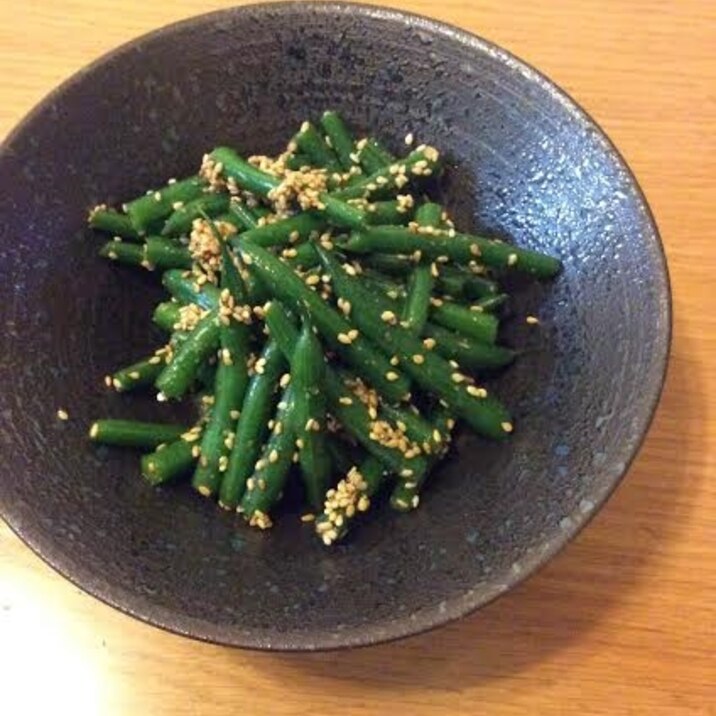 超簡単 おつまみ いんげんのごま和え レシピ 作り方 By Haruchan 楽天レシピ
